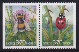 MiNr. 1235 - 1236 Norwegen       1997, 2. Jan. Freimarken: Insekten - Postfrisch/**/MNH - Ungebraucht