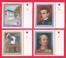 BARBADOS STAMPS, SET OF 4, ELECTION, MNH - Barbades (1966-...)
