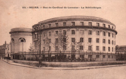CPA - REIMS - La Bibliothèque Rue Du Cardinal De Lorraine - Edition A.Quentinet - Bibliotecas