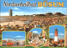 72242048 Buesum Nordseebad Hafen Leuchtturm Strand Buesum - Büsum