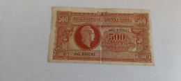 Billet 500 Francs Tresor - 1947 Tesoro Francese