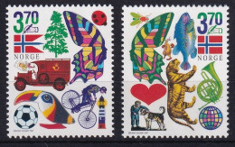 MiNr. 1263 - 1264 Norwegen 1997, 19. Sept. Gründung Des Briefmarkenvereins Für Kinder - Postfrisch/**/MNH - Unused Stamps