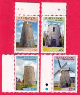 BARBADOS STAMPS, SET OF 4, WINDMILL MNH - Barbades (1966-...)