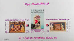 United Arab Emirates 1986, 27th Chess Olympiad, MNH S/S - Imperforated! - Verenigde Arabische Emiraten