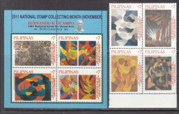 2011 Philippines Art Paintings Ocampo Complete Block Of 4 + Souvenir SheetMNH - Filippine