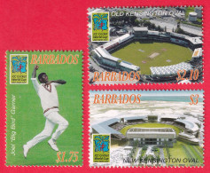 BARBADOS STAMPS 2007, SET OF 3, CRICKET, SPORTS, MNH - Barbades (1966-...)