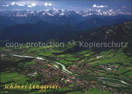 72240113 Lenggries Alpenpanorama Fliegeraufnahme Lenggries - Lenggries