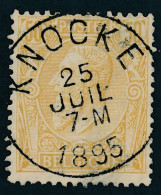 50 - Knocke 28 Juil 1895 - Centrale Stempel - Luxe - Vermeld Met ?  - 1884-1891 Leopold II