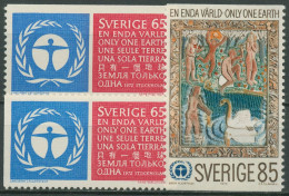 Schweden 1972 UNO Umweltschutz Holzrelief 758/59 Postfrisch - Unused Stamps