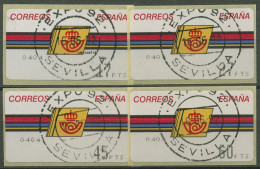 Spanien 1992 Automatenmarken Satz 17/27/45/60 ATM 4.3.1 S5 Gestempelt - Used Stamps