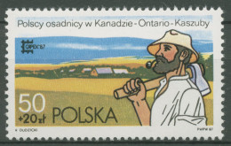 Polen 1987 Briefmarkenausstellung CAPEX Toronto Auswanderer 3102 Postfrisch - Nuovi