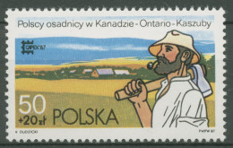 Polen 1987 Briefmarkenausstellung CAPEX Toronto Auswanderer 3102 Postfrisch - Nuevos