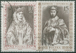 Polen 1988 Königin Richeza V. Lothringen, König Kasimir I. 3178/79 Gestempelt - Usados