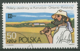 Polen 1987 Briefmarkenausstellung CAPEX Toronto Auswanderer 3102 Gestempelt - Usados