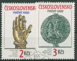 Tschechoslowakei 1990 Prager Burg 3051/52 Gestempelt - Used Stamps