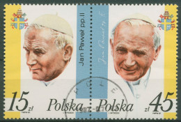 Polen 1987 Papst Johannes Paul II. 3099/00 ZD Gestempelt - Gebruikt