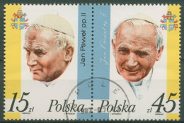 Polen 1987 Papst Johannes Paul II. 3099/00 ZD Gestempelt - Used Stamps