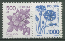 Polen 1989 Heilpflanzen Hundsrose Kornblume 3245/46 Gestempelt - Usados