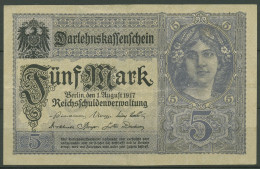 Dt. Reich 5 Mark 1917, DEU-61b Serie W, Leicht Gebraucht (K1471) - 5 Mark