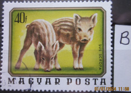 HUNGARY ~ 1976 ~ S.G. NUMBER 3014, ~ 'LOT B' ~ YOUNG ANIMALS. ~ VFU #02079 - Oblitérés