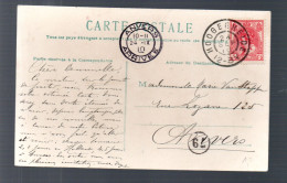 Nederland 1910 Zegel 60 Wilhelmina Op Geillustr. Postkaart Gr.Rond Hoogerheide - Briefe U. Dokumente