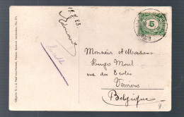 Nederland 1923 Zegel 107 Cijfer Op Geillustr. Postkaart Korte Balkst. Maarheeze - Cartas & Documentos