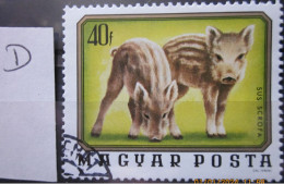 HUNGARY ~ 1976 ~ S.G. NUMBER 3014, ~ 'LOT D' ~ YOUNG ANIMALS. ~ VFU #02978 - Usado
