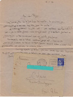 FAD NIMES 30 XII 1937 LE VIN DE FRANCE NOURRIT SUR YT 365 + COURRIER - Cartas & Documentos