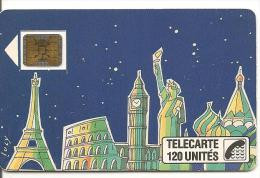 CARTE-PUBLIC-1989-F 60A-120U-SC 4-on-3/89-LUCY-(2tt A Monttessuy)-V°N°105048 A 1/2 Hors Cadre Bas-UTILISEE-TBE - 1989