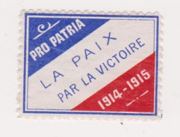 Vignette Militaire Delandre - Patriotique - La Paix Par La Victoire - Militärmarken