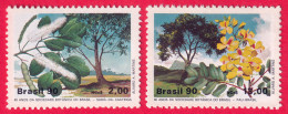 BRAZIL STAMPS 1990, SET OF 2, FLORA, MNH - Unused Stamps