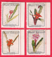 BRAZIL STAMPS 1992, SET OF 4, ORCHID FLOWERS, MNH - Ungebraucht