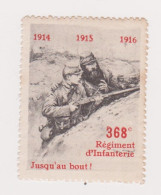 Vignette Militaire Delandre - 368ème Régiment D'infanterie - Vignette Militari