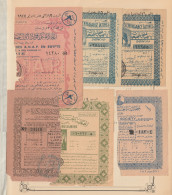 Egypt - 1943-4 - RARE - Lot, Vintage Various Lotteries - Sticked From Upper Side - Nuevos