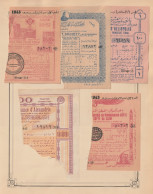 Egypt - 1943-4 - RARE - Lot, Vintage Various Lotteries - Sticked From Upper Side - Covers & Documents
