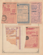 Egypt - 1943-4 - RARE - Lot, Vintage Various Lotteries - Sticked From Upper Side - Briefe U. Dokumente