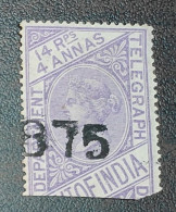 India Queen Victoria Telegraph Used - 1882-1901 Empire