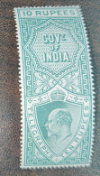 India King Edward Telegraph Mint NH 10 Rupees - 1902-11 Koning Edward VII