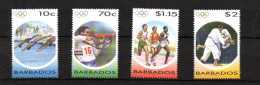 Barbados 2004 Set Olympics (Michel 1082/85) MNH - Barbados (1966-...)