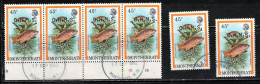 MONTSERRAT Scott # O50 Used X 6 - Fish OHMS Overprint - Montserrat