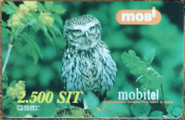 Carte De Recharge - Athene Noctua - Mobitel - Slovénie - 2500 SIT ~18 - Slovenië