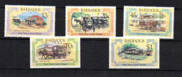 Barbados 1981 Set Transport/Cars (Michel 518/22) MNH - Barbados (1966-...)