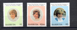 Barbuda 1982 Set Princes Diana (Michel 620/22) MNH - Antigua Und Barbuda (1981-...)