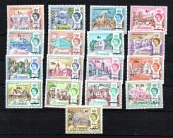 Bermuda 1970 Old Set Overprinted Def. Stamps (Michel 227/43) Nice MNH - Bermuda