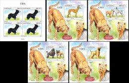 Guinea Bissau 2021, Animals, Dogs IV, 4val In BF+BF - Honden