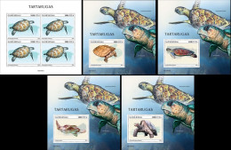 Guinea Bissau 2021, Animals, Turtles II, 4val In BF+BF - Tortues