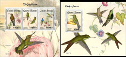 Guinea Bissau 2021, Animals, Hummingbirds, 3val In BF+BF - Colibríes