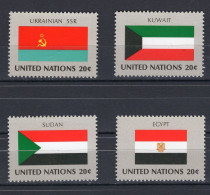 United Nations UN New York Serie 4v 1981 Flag Serie Egypt Kuwait Ukraine MNH - Unused Stamps