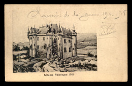 57 - FENETRANGE - FINSLINGEN - LE CHATEAU EN 1341 - CARTE ILLUSTREE - Fénétrange