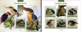 Guinea Bissau 2021, Animals, Kingfisher II, 5val In BF +BF - Palmípedos Marinos